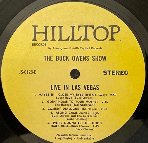 Buck Owens : The Buck Owens Show Live In Las Vegas (LP, Yel)