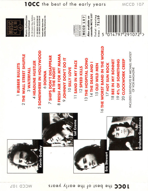 10cc : The Best Of The Early Years (CD, Comp)