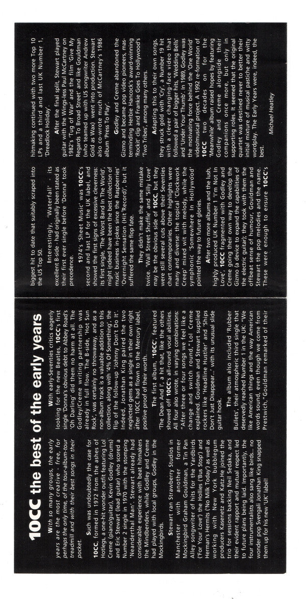 10cc : The Best Of The Early Years (CD, Comp)