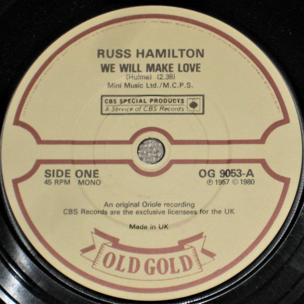 Russ Hamilton : We Will Make Love (7", Single, Mono, RE)