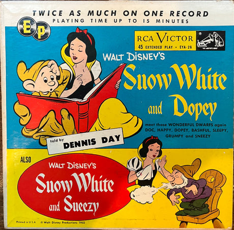 Dennis Day : Snow White And Dopey - Snow White And Sneezy. Told By Dennis Day (7", EP)