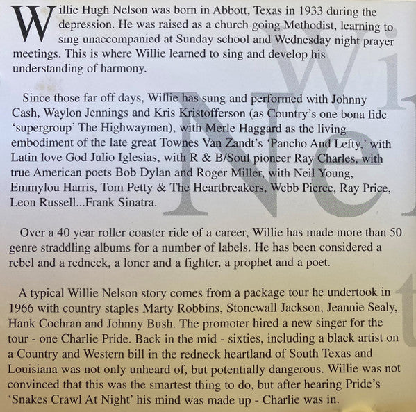 Willie Nelson : The Best Of Willie Nelson - Funny How Time Slips Away (CD, Comp)