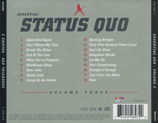 Status Quo : The Essential Status Quo (Volume Three) (CD, Comp, RE)