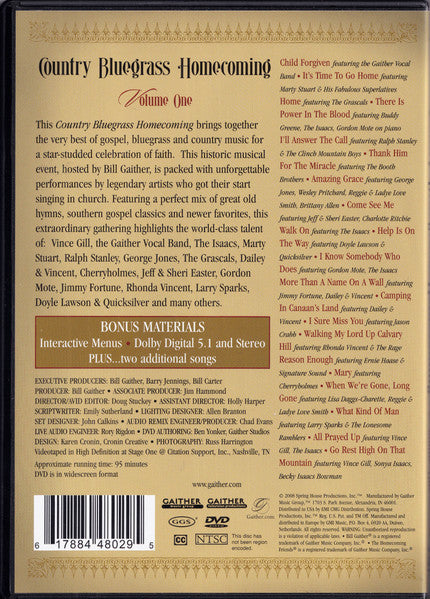 Various : Country Bluegrass Homecoming Volume One (DVD-V, NTSC)