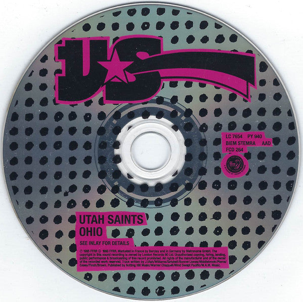Utah Saints : Ohio (CD, Single)