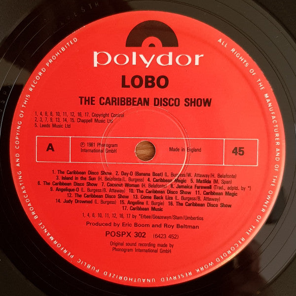 Lobo : The Caribbean Disco Show / Caribbean Music (12")