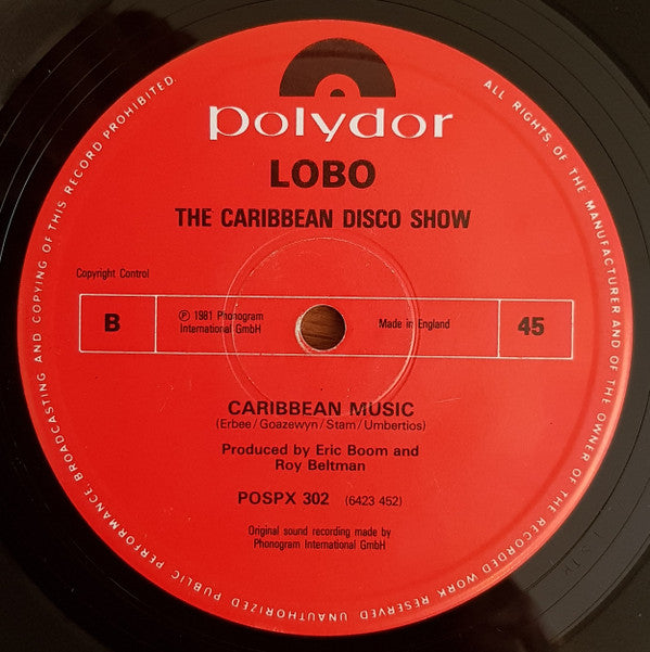 Lobo : The Caribbean Disco Show / Caribbean Music (12")