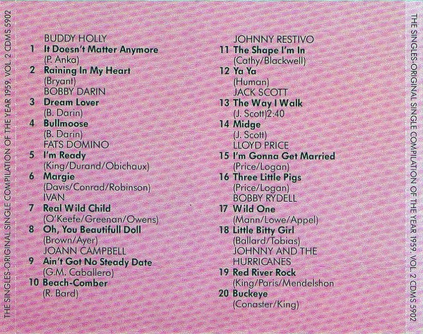 Various : The Singles 1959 Vol. 2 (CD, Comp)
