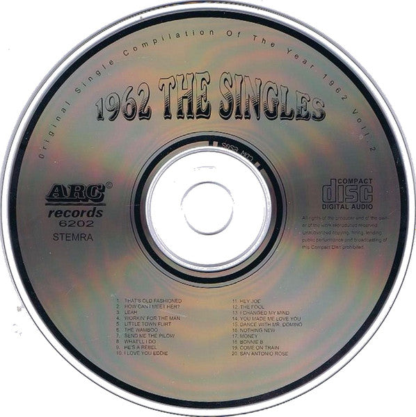 Various : The Singles - Original Single Compilation Of The Year 1962 Vol. 2 (CD, Comp)