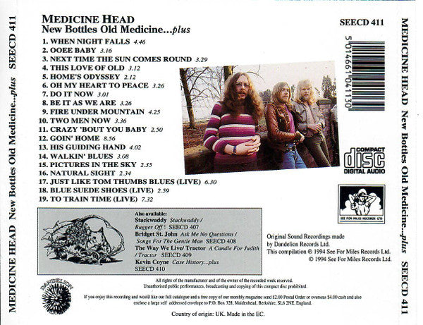 Medicine Head (2) : New Bottles Old Medicine (CD, Album, RE)