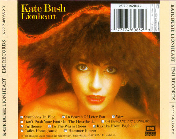 Kate Bush : Lionheart (CD, Album, RE)