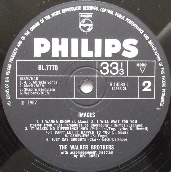 The Walker Brothers : Images (LP, Album, Mono)