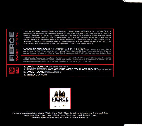 Fierce (2) : Sweet Love 2K (Minimax, Single, Enh)