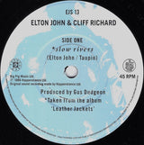 Elton John & Cliff Richard : Slow Rivers (7", Single)