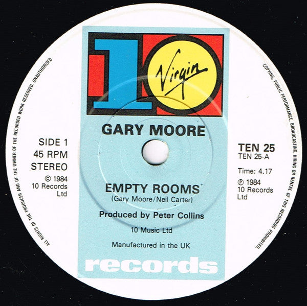 Gary Moore : Empty Rooms (7", Single)