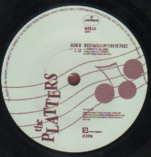 The Platters : Platterama Medley (7", Comp, Mono)