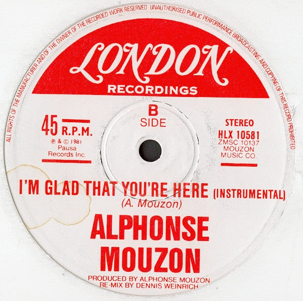 Alphonse Mouzon : I'm Glad That You're Here (12")