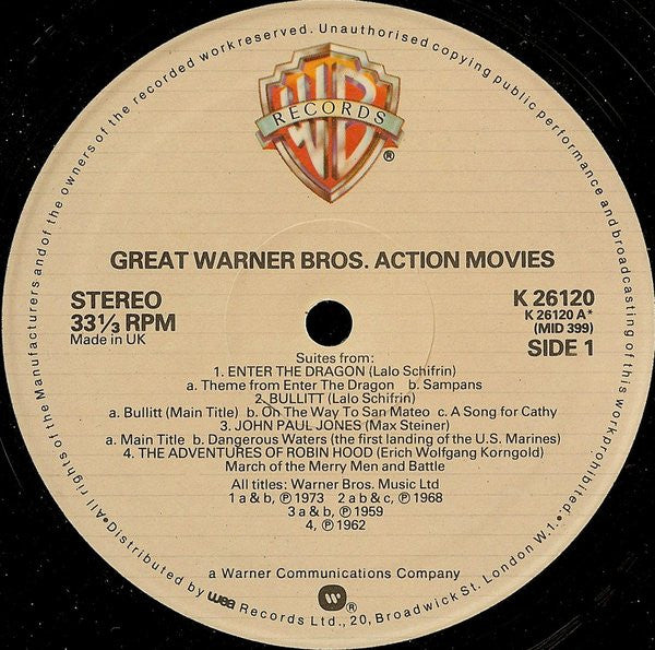 Various : Great Warner Bros. Action Movies (LP, Comp)