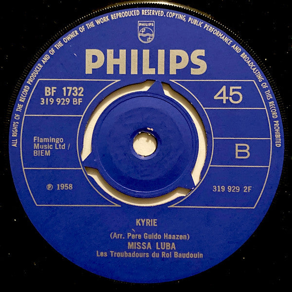 Les Troubadours Du Roi Baudouin : Sanctus (7", Single, 3-p)