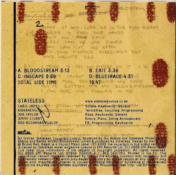 Stateless (2) : The Bloodstream EP (CD, EP, Promo)