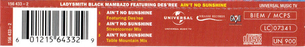 Ladysmith Black Mambazo Featuring Des'ree : Ain't No Sunshine (CD, Maxi)
