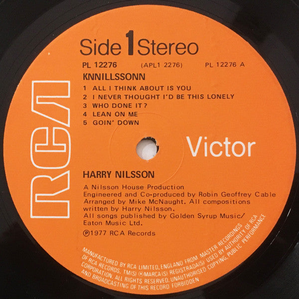 Harry Nilsson : Knnillssonn (LP, Album, Gat)