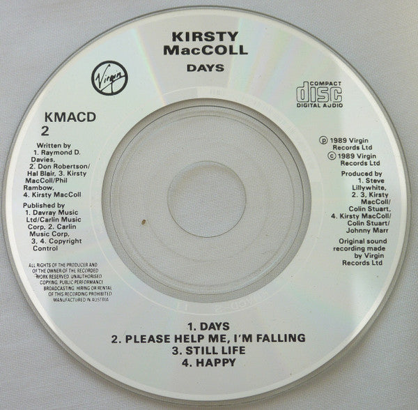 Kirsty MacColl : Days (CD, Mini, Single, Ltd)
