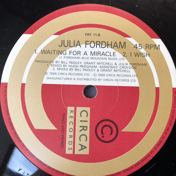 Julia Fordham : The Comfort Of Strangers (12")