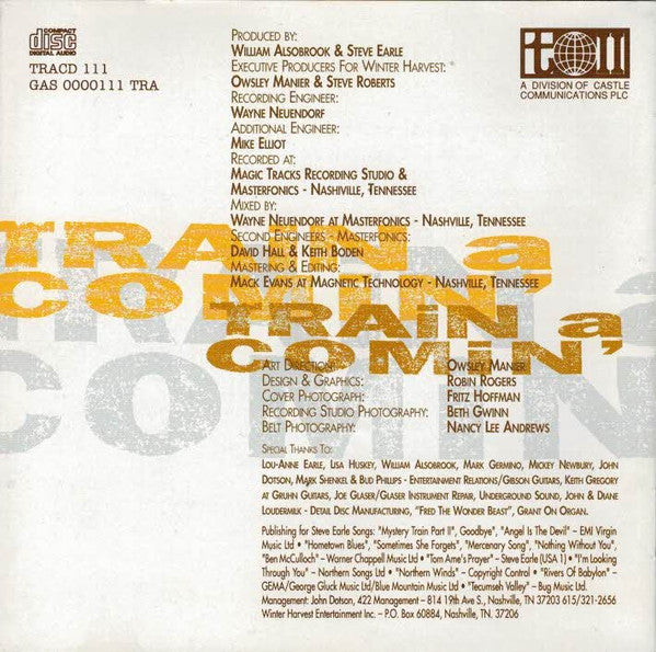 Steve Earle : Train A Comin' (CD, Album)