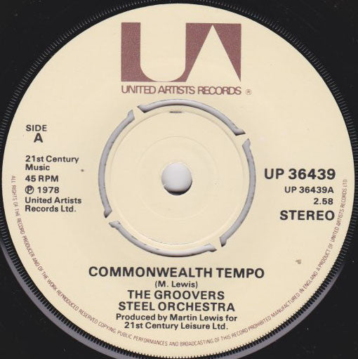 Groovers Steel Orchestra : Commonwealth Tempo (7", Single)