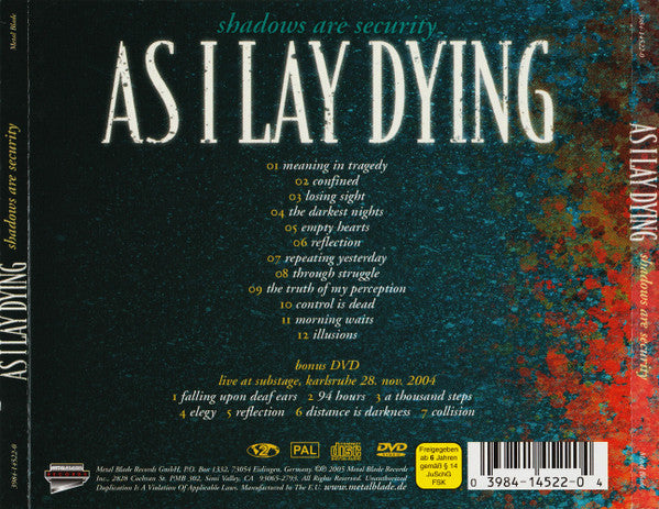 As I Lay Dying : Shadows Are Security (CD, Album + DVD-V, PAL, Reg + Ltd)