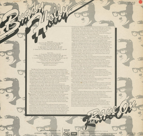 Buddy Holly : Rave On (LP, Comp)