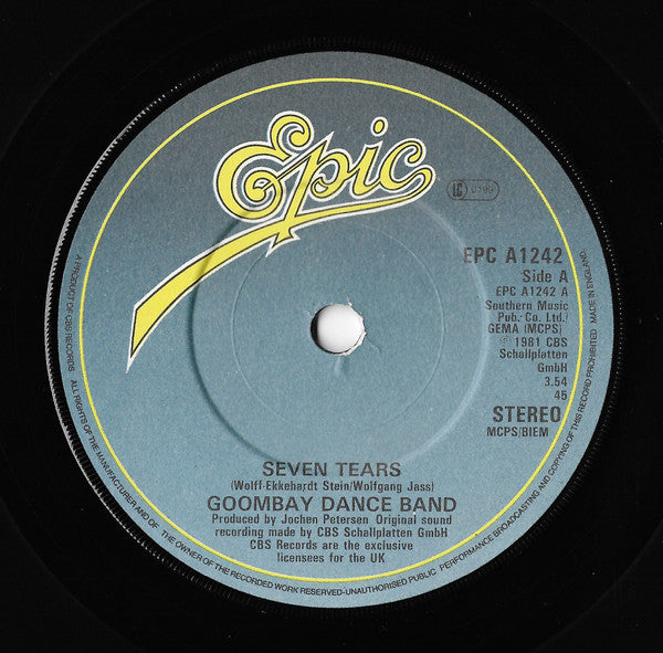 Goombay Dance Band : Seven Tears (7", Single, Pap)