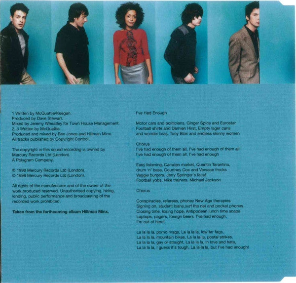 Hillman Minx : I've Had Enough (CD, Single)