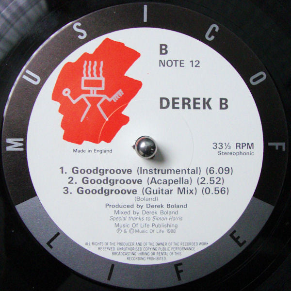 Derek B : Good Groove (12")