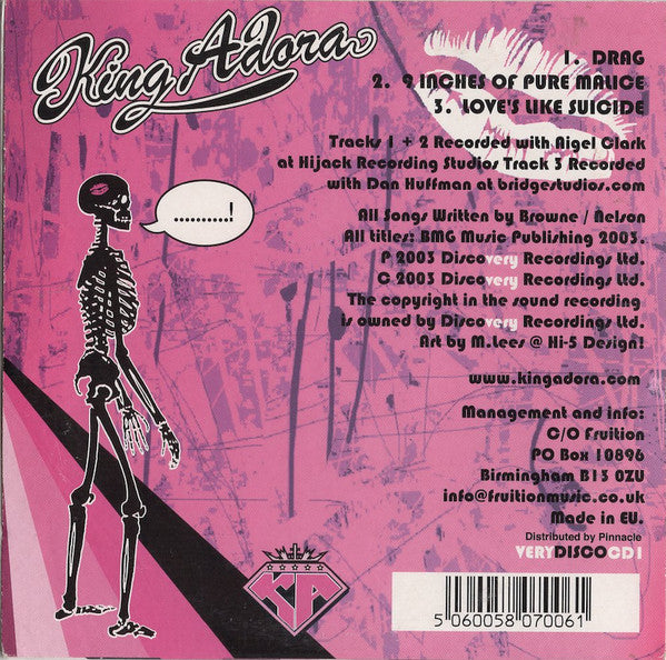 King Adora : Drag! (CD, Single)