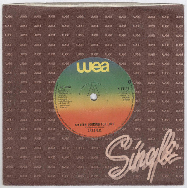 Cats U.K. : Sixteen Looking For Love (7", Single)
