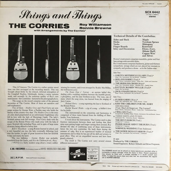 The Corries : Strings And Things (LP, Album)