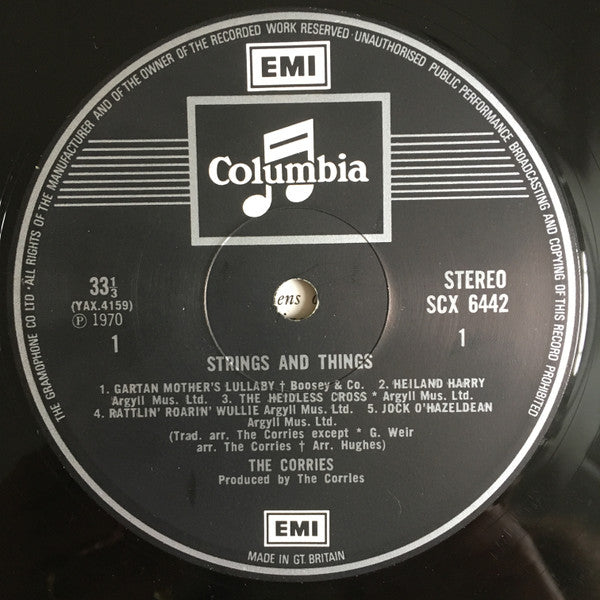 The Corries : Strings And Things (LP, Album)