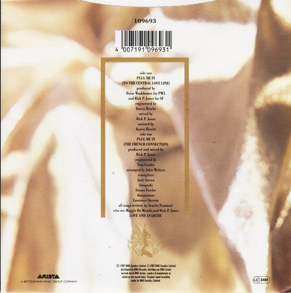 Scarlet Fantastic : Plug Me In (7", Single, Ltd, Red)