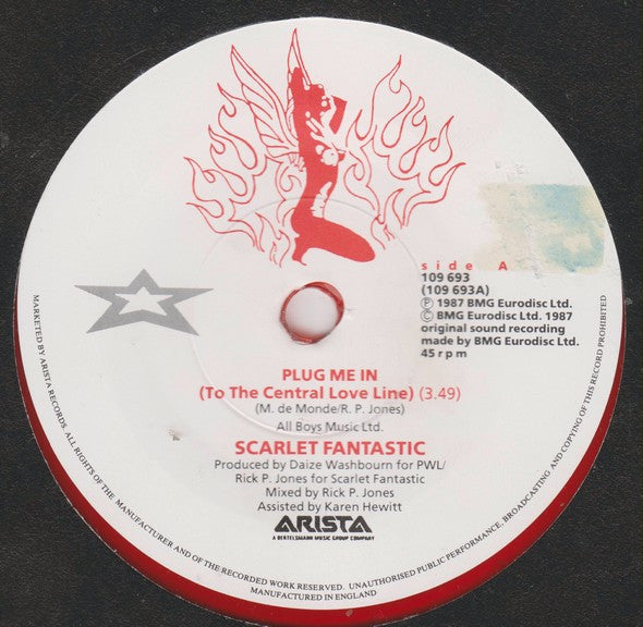 Scarlet Fantastic : Plug Me In (7", Single, Ltd, Red)