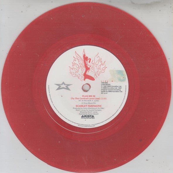 Scarlet Fantastic : Plug Me In (7", Single, Ltd, Red)