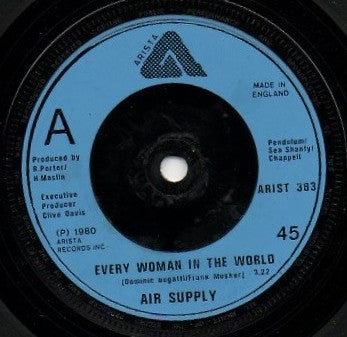 Air Supply - Every Woman In The World (7) (Near Mint (NM Or M-)) - DaddyPop