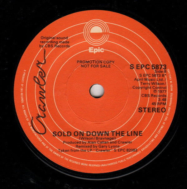 Crawler : Stone Cold Sober (7", Single, Promo)