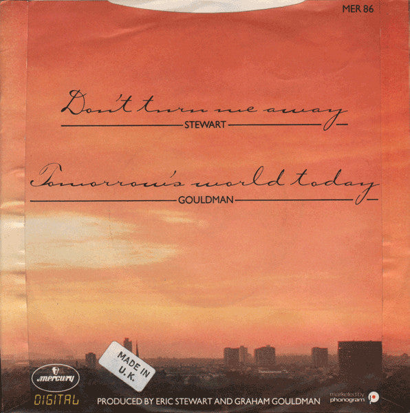 10cc : Don't Turn Me Away (7", Single)