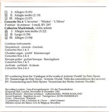 Antonio Vivaldi - The Academy Of Ancient Music, Christopher Hogwood / Alison Bury · Catherine Mackintosh · Christopher Hirons · John Holloway : Le Quattro Stagioni = The Four Seasons = Die Vier Jahreszeiten = Les Quatre Saisons (CD, Album, RP)