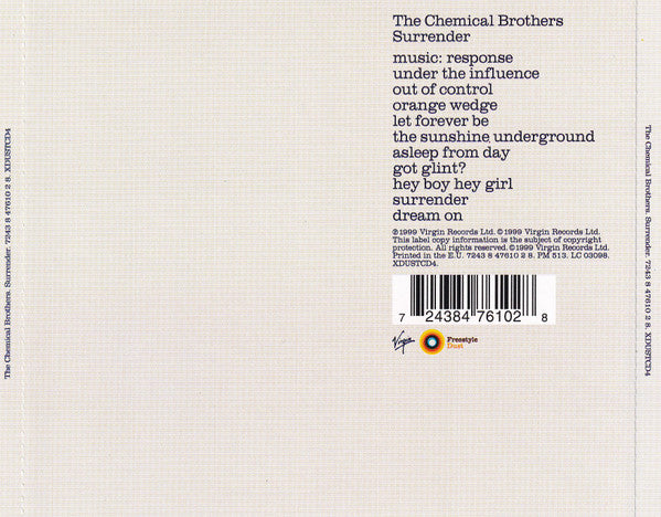 The Chemical Brothers : Surrender (CD, Album)