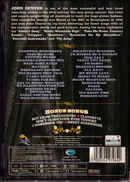 John Denver - Country Roads - Live In England 1986 (DVD) (Near Mint (NM Or M-)) - DaddyPop