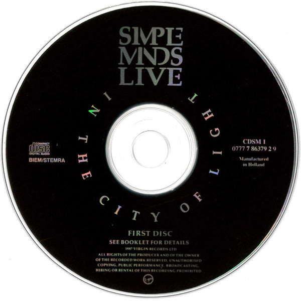 Simple Minds - Live In The City Of Light (2xCD) (Very Good Plus (VG)) - DaddyPop