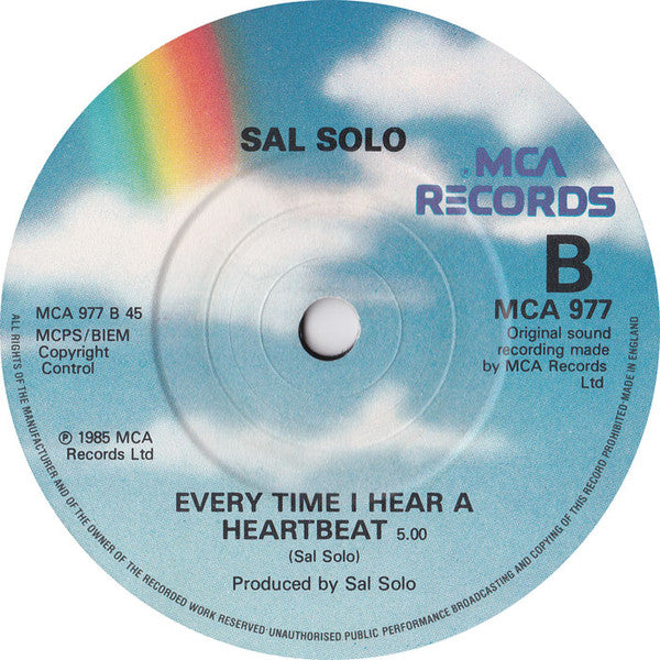 Sal Solo With Classix Nouveaux : Heartbeat (7")